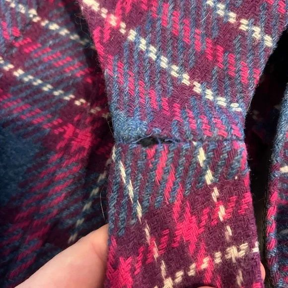 Vintage 60’s plaid wool sleeveless dress, small - Picture 7 of 13